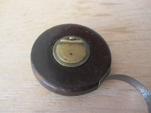 **Chesterman Steel Tape**Leather Covering...66FT..Brass/Winder..As per Photos