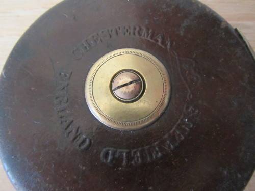 **Chesterman Steel Tape**Leather Covering...66FT..Brass/Winder..As per Photos