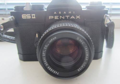 Pentax ES ii Black Body 35mm SLR Film Camera-SMC Takumar 1:1.4/50 Lens.,Incl Takumar 3.5/135 Lens