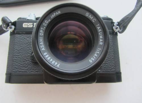 Pentax ES ii Black Body 35mm SLR Film Camera-SMC Takumar 1:1.4/50 Lens.,Incl Takumar 3.5/135 Lens