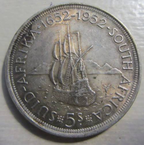 South African Silver Crowns-Three-Five Shillings 1952-As per Photos