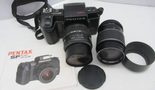 Pentax SR-X-N 35mm Film Camera-F Zoom28-80 3.5-4.5 Lens Plus Hanimex Auto 2.8 135mm Lens.
