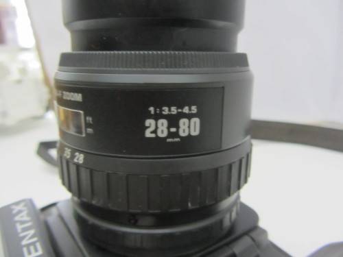 Pentax SR-X-N 35mm Film Camera-F Zoom28-80 3.5-4.5 Lens Plus Hanimex Auto 2.8 135mm Lens.