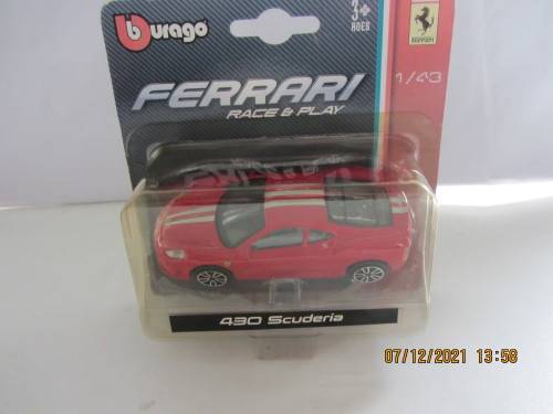 Ferrari 430 Scuderia 1/43 Race and Play-Sealed Display