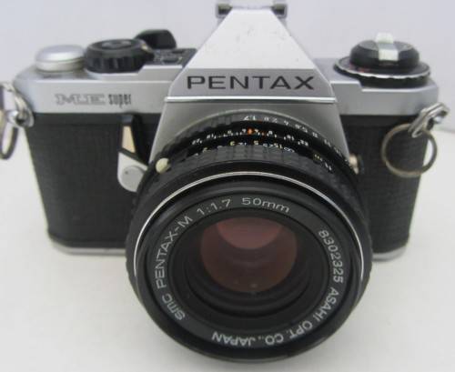 Pentax ME-Super SMC Pentax -M-1:1.7 50mm Lens-Inc Pentax Winder Bag and Instructions