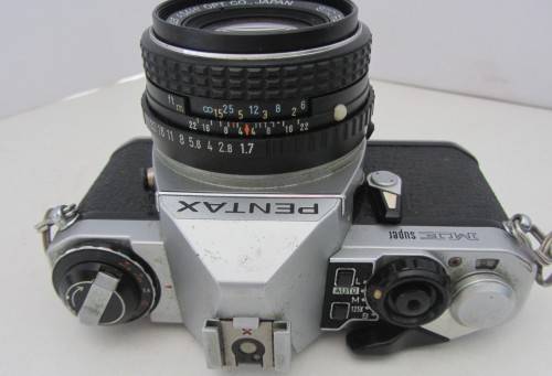 Pentax ME-Super SMC Pentax -M-1:1.7 50mm Lens-Inc Pentax Winder Bag and Instructions