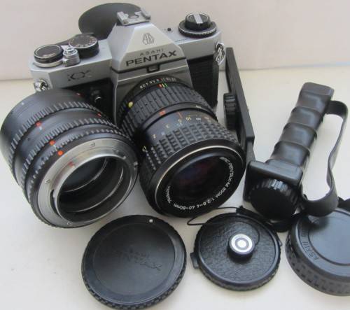 Pentax KX-SM Pentax-M Zoom 2,8-4.40-80mm Lens-Plus Pentax Extensions-Lens Clean-Shutter Fires Smooth