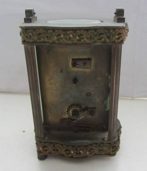 Carraige Clock(Brass?)Stamped-603-Spares/Restoration-115mm High-Top 68x85mm...As per Photos