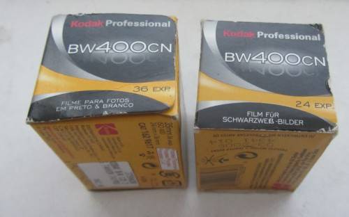 Kodak Professional BW 400 CN Films-Two 1x 24exp 1x 36exp-Outdated-Sealed.