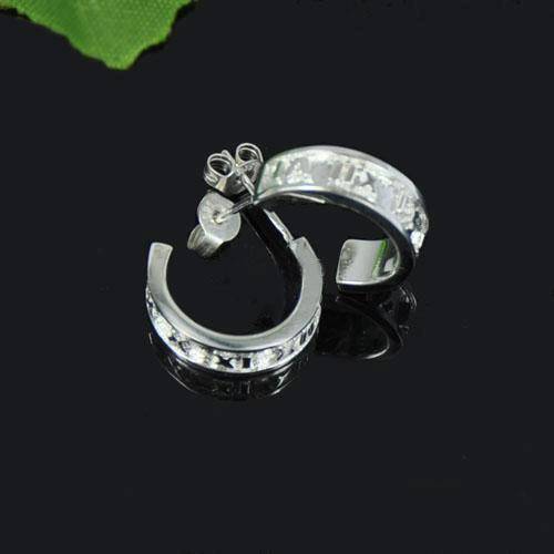 Sterling Silver Roman Numeral Earrings