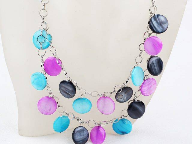 **Crazy Sale** Coloured Round Shell Necklace