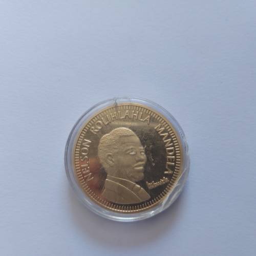 10 Years of Freedom Coin South Africa Gold plated