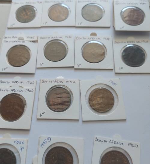 18 x South African Penny 1926- 1960