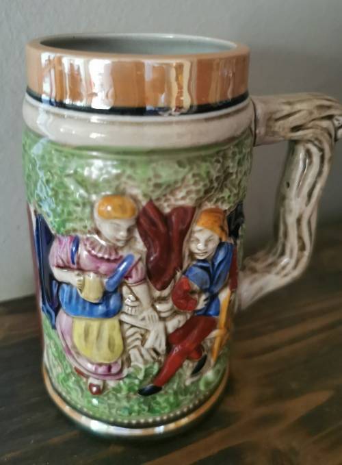 Vintage Handmade Balboa German beer mug