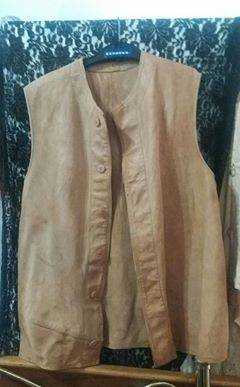 Mens Vintage Leather Waistcoat