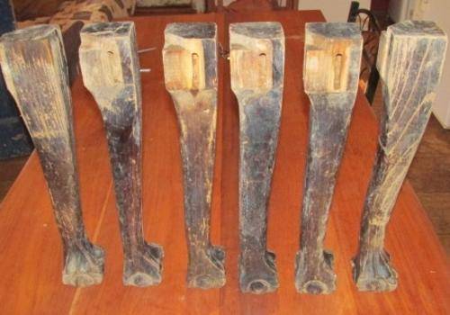 6 x Ball & Claw Chair Legs