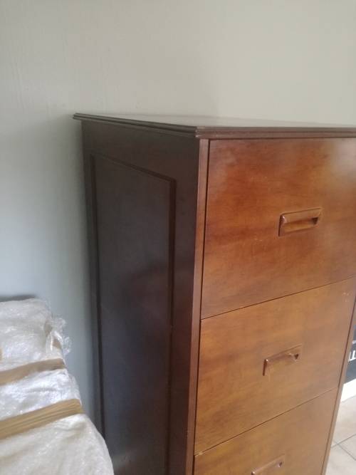 Vintage wooden filing cabinet