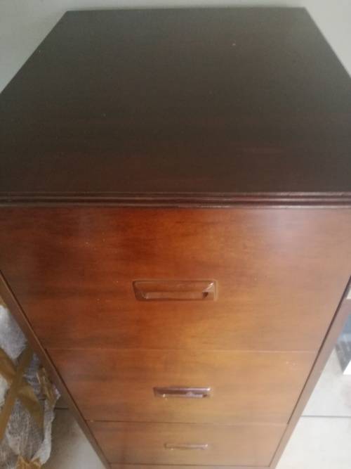 Vintage wooden filing cabinet