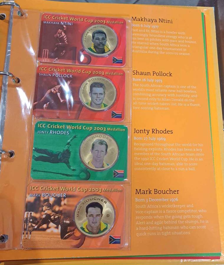 2003 ICC Cricket World Cup Medallion Collection (Complete set)