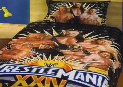 KIDS BED LINEN - WWE - WRESTLE MANIA - DUVET COVER - SINGLE BED SIZE