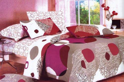 6 PCE COTTON FEEL DUVET COVER SETS - QUEEN BED SIZE