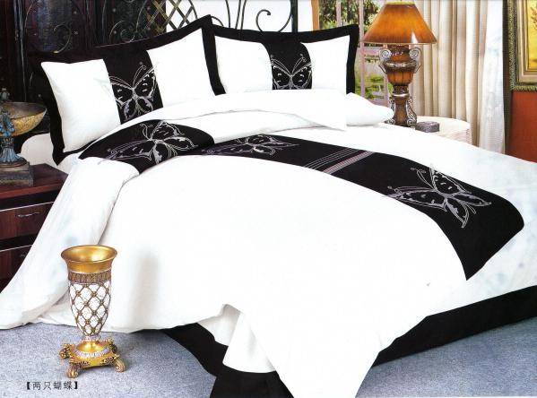 6 PCE COTTON FEEL DUVET COVER SETS - QUEEN BED SIZE