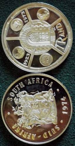 2 X UNC 1974 SILVER R1 COINS (GET THEM GRADED)