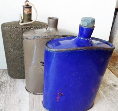 WOW 3 X VINTAGE ARMY WATER BOTTELS WW1/WW2