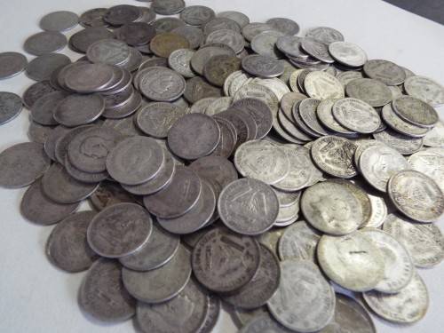 NICE LOT OF 80% silver  UNION 3D COINS  ,,,