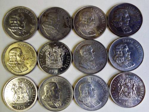 12 X SILVER R1 COINS