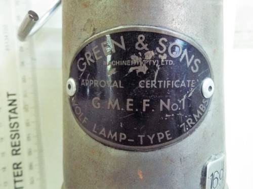 NICE AND RARE MINERS LAMP: THE WOLF SAFETY LAMP : HOOK ON TOP FOR HANGING