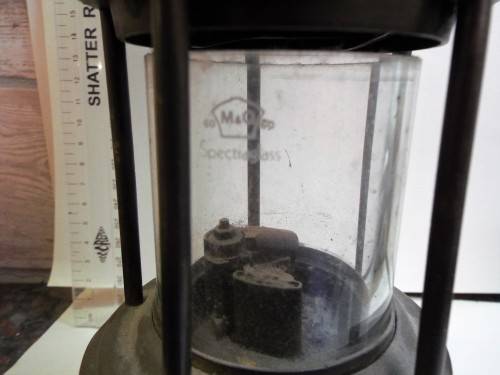 NICE AND RARE MINERS LAMP: THE WOLF SAFETY LAMP : HOOK ON TOP FOR HANGING