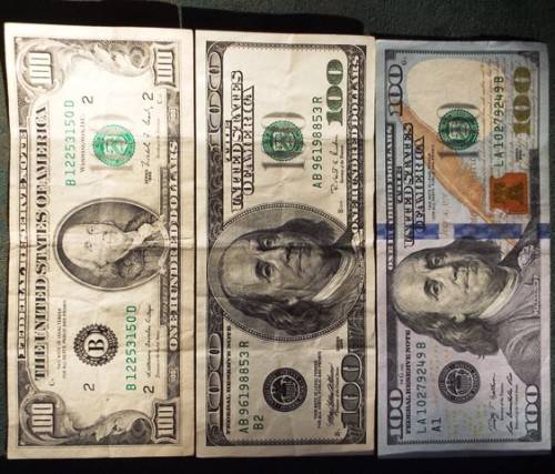 COLLECTION OF USD DOLLARS 3 X $100 NOTES