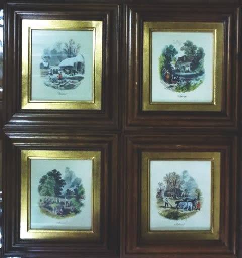 GRAFICHE TASSOTTI Italian PRINTS 4 Seasons Summer Fall Winter Spring renaissance