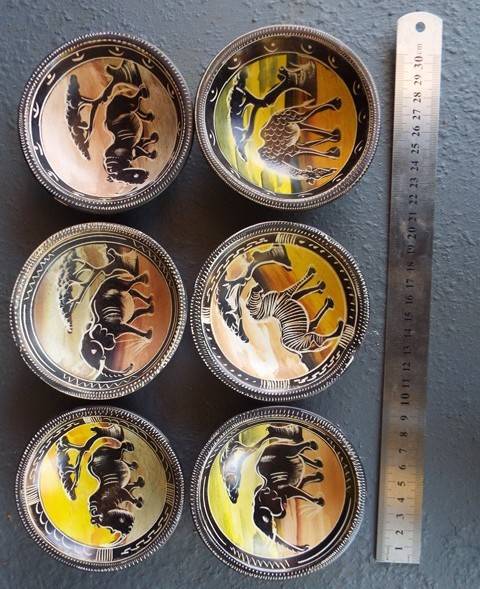 Soapstone Bowls - African  animal Design x 6