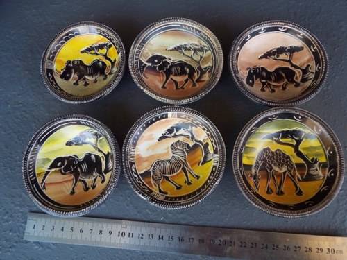 Soapstone Bowls - African  animal Design x 6