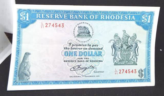 Reserve bank of Rhodesia SUPER SET OF $1,,, $2 ,,,$5 AND $10