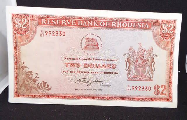 Reserve bank of Rhodesia SUPER SET OF $1,,, $2 ,,,$5 AND $10