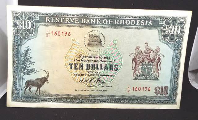Reserve bank of Rhodesia SUPER SET OF $1,,, $2 ,,,$5 AND $10