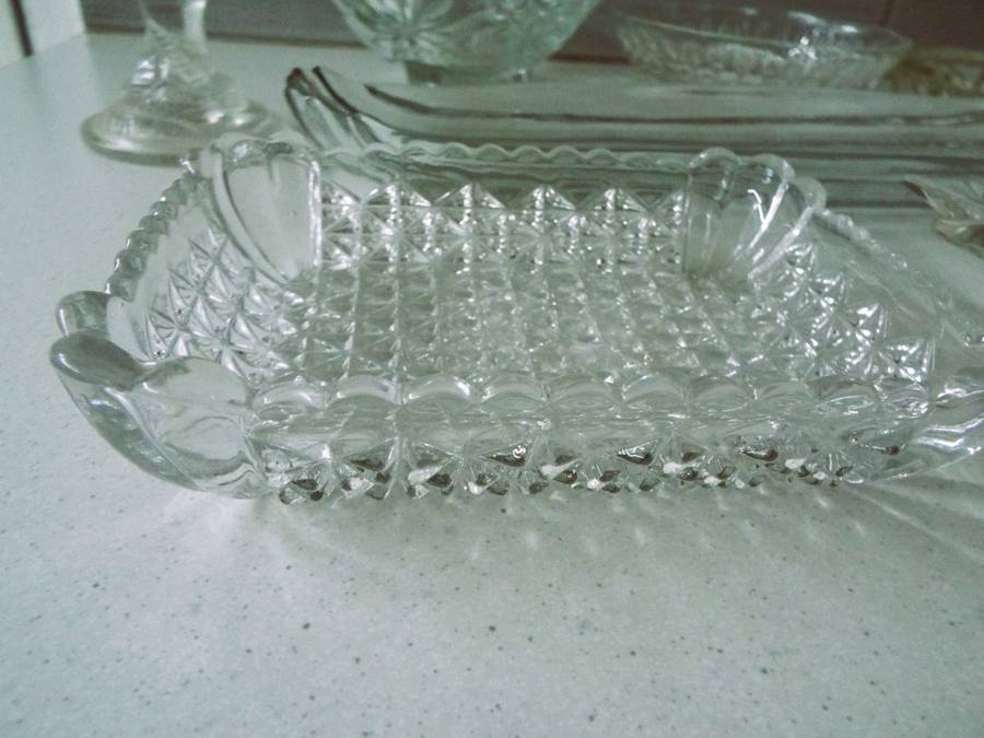 vintage cut glass  large lot 20 items as 1 lot