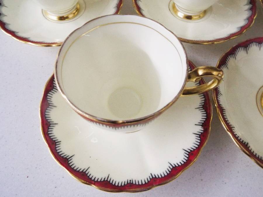 antique  TUSCAN FINE BONE CHINA , TEA SET 12 PIECES