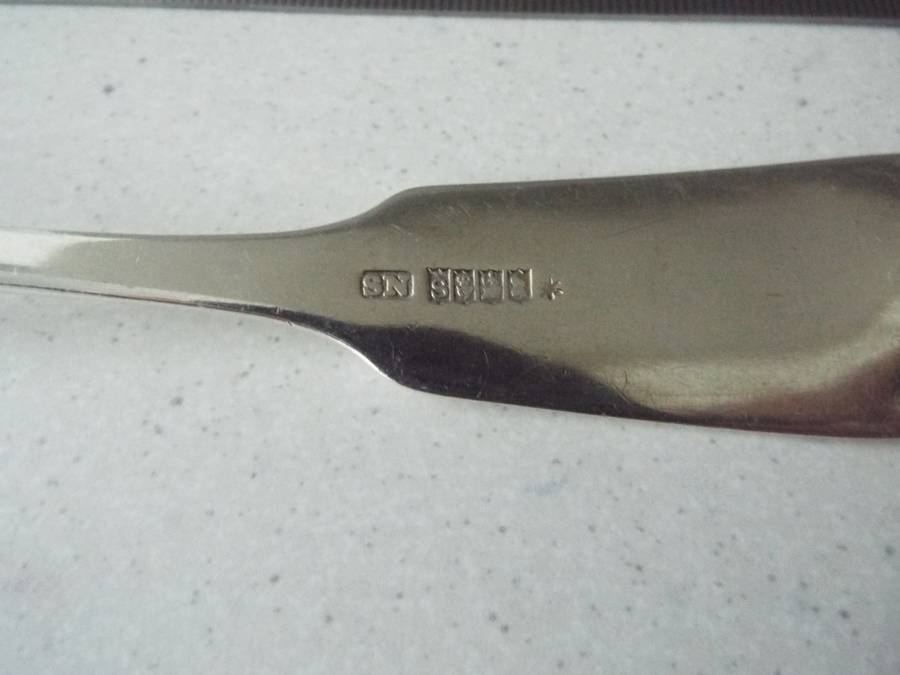 REAL WOW WOW WOW ,,Antique English SPOONS full of hallmarks .925 silver OF Samuel Neville 1814