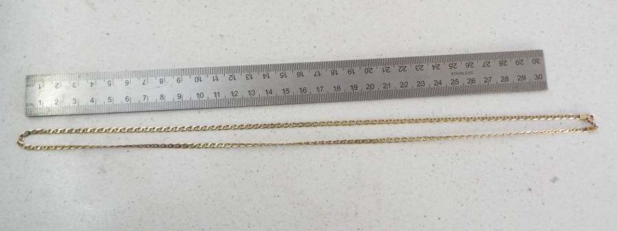 1895 silver zar 3d and solid  9ct gold chain 670mm long 8 gram