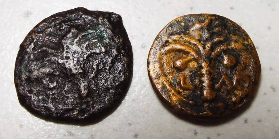 RARE 2 JES 2 X Ancient Roman  Coin ,,,2000 year old coins as 1 lot