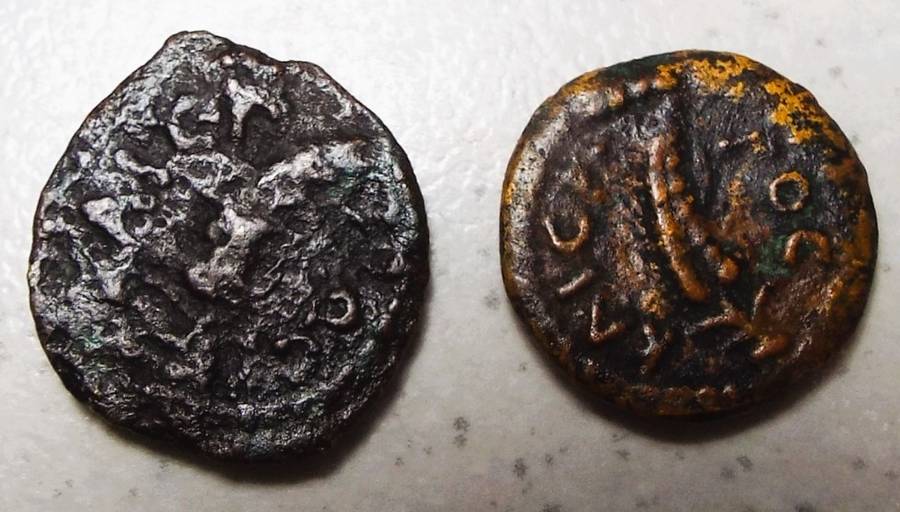 RARE 2 JES 2 X Ancient Roman  Coin ,,,2000 year old coins as 1 lot