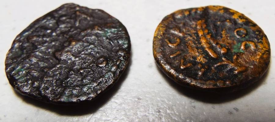 RARE 2 JES 2 X Ancient Roman  Coin ,,,2000 year old coins as 1 lot