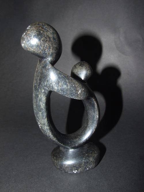 Soapstone Mother and Child Carving