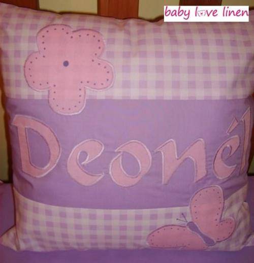 Appliqued Personalised Scatter Cushion Cover & Inner