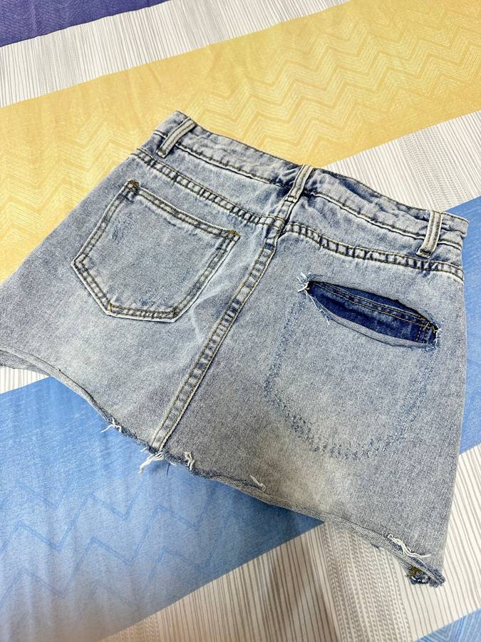 DENIM JEANS SKIRTS WITH PANTS for women SIZE XXS