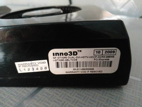 TESTED & WORKING - Nvidia GTX 260 Gaming Graphics Card